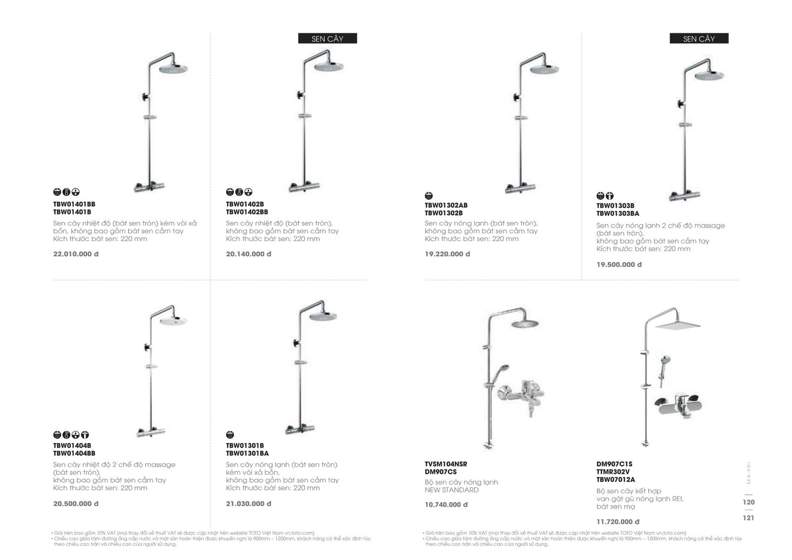 Bảng giá và Catalogue Thiết bị vệ sinh TOTO mới nhất 2024 /Page 55